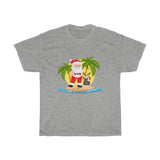 Unisex Heavy Cotton Tee - Summer Santa & Winky