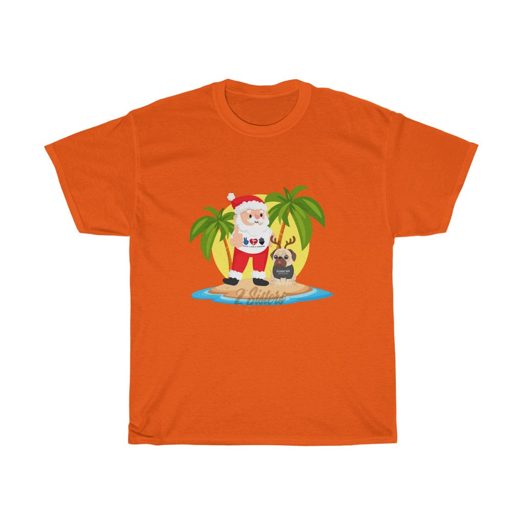 Unisex Heavy Cotton Tee - Summer Santa & Winky
