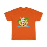 Unisex Heavy Cotton Tee - Summer Santa & Winky