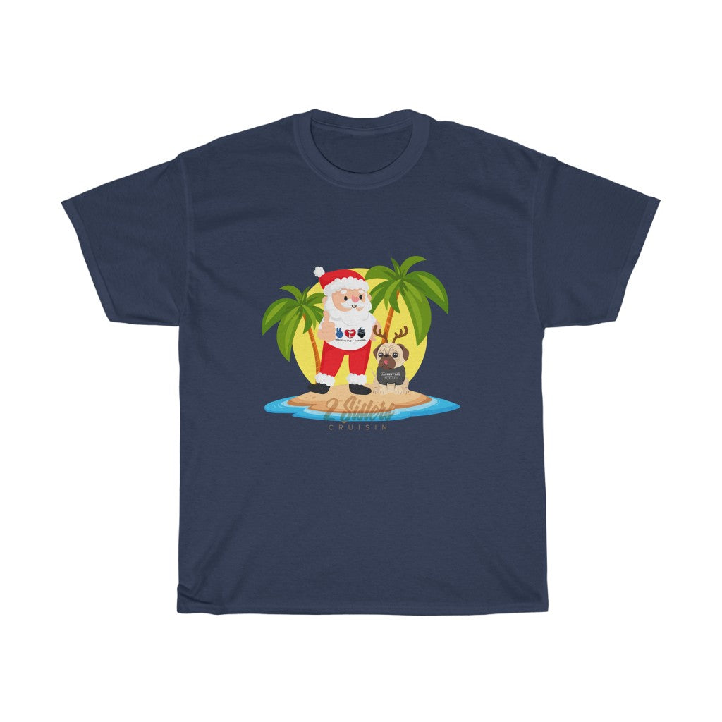 Unisex Heavy Cotton Tee - Summer Santa & Winky