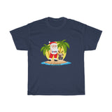 Unisex Heavy Cotton Tee - Summer Santa & Winky