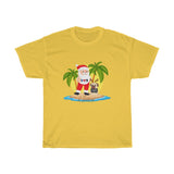 Unisex Heavy Cotton Tee - Summer Santa & Winky
