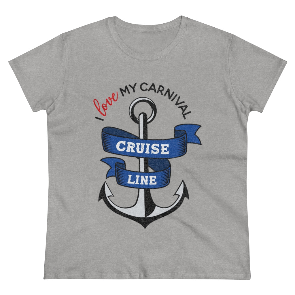 Gildan Women's Tee - I Love My Carnival Cruise Line