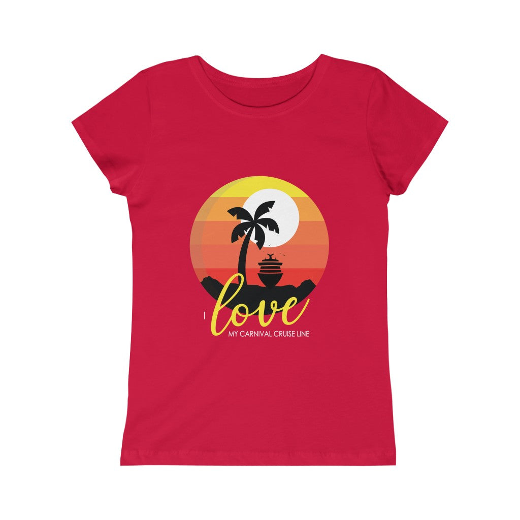 Girls I Love My Carnival Cruise Line Tee - Palm Tree (8 colors)