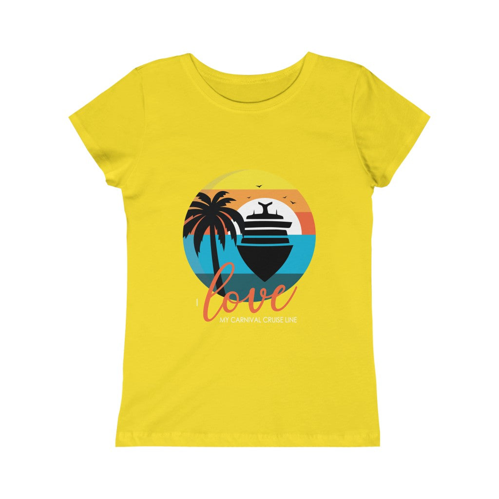 Girls I Love My Carnival Cruise Line Tee - Boat Sunset (8 colors)