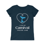 Girls I Love My Carnival Cruise Line Tee - Blue Whale (8 colors)