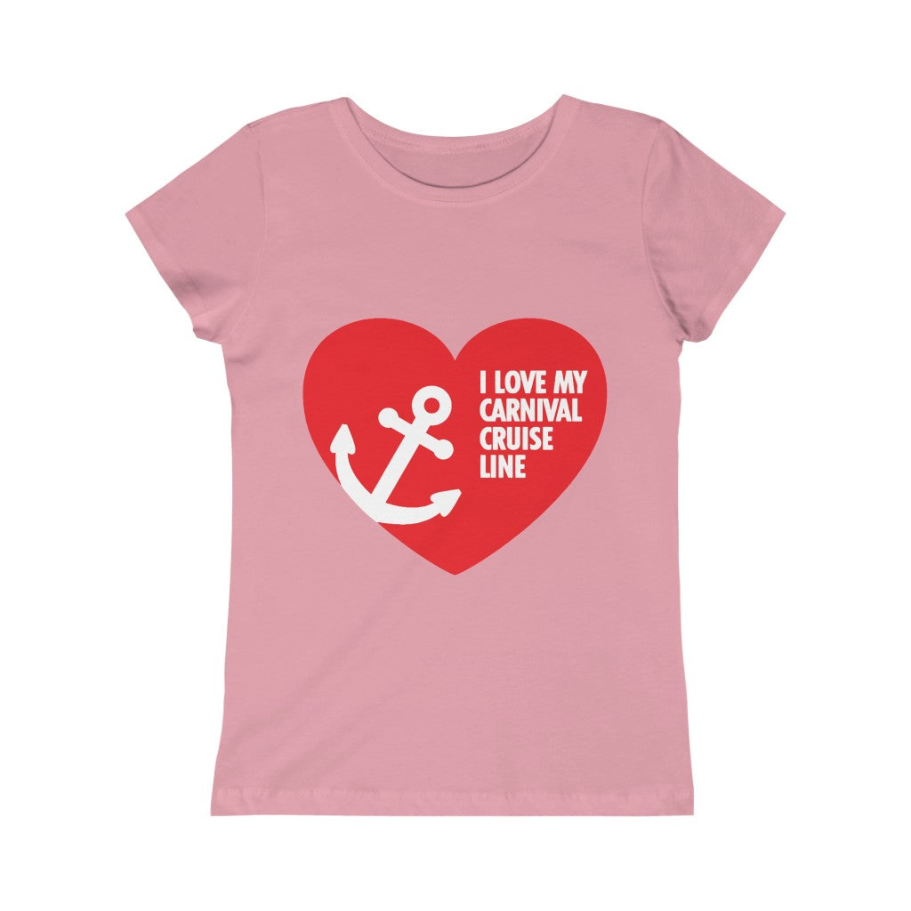 Girls I Love My Carnival Cruise Line Tee - Anchor (9 colors)