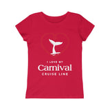 Girls I Love My Carnival Cruise Line Tee - Red Rope (8 colors)