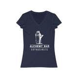 Women's Short Sleeve V-Neck Tee - Alchemy Shaker Martini